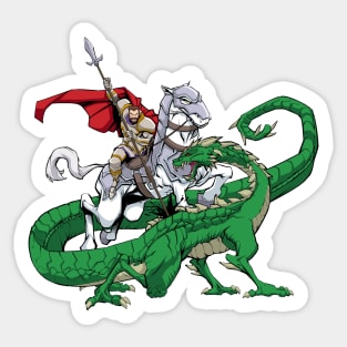 Saint George Slaying the Dragon Sticker